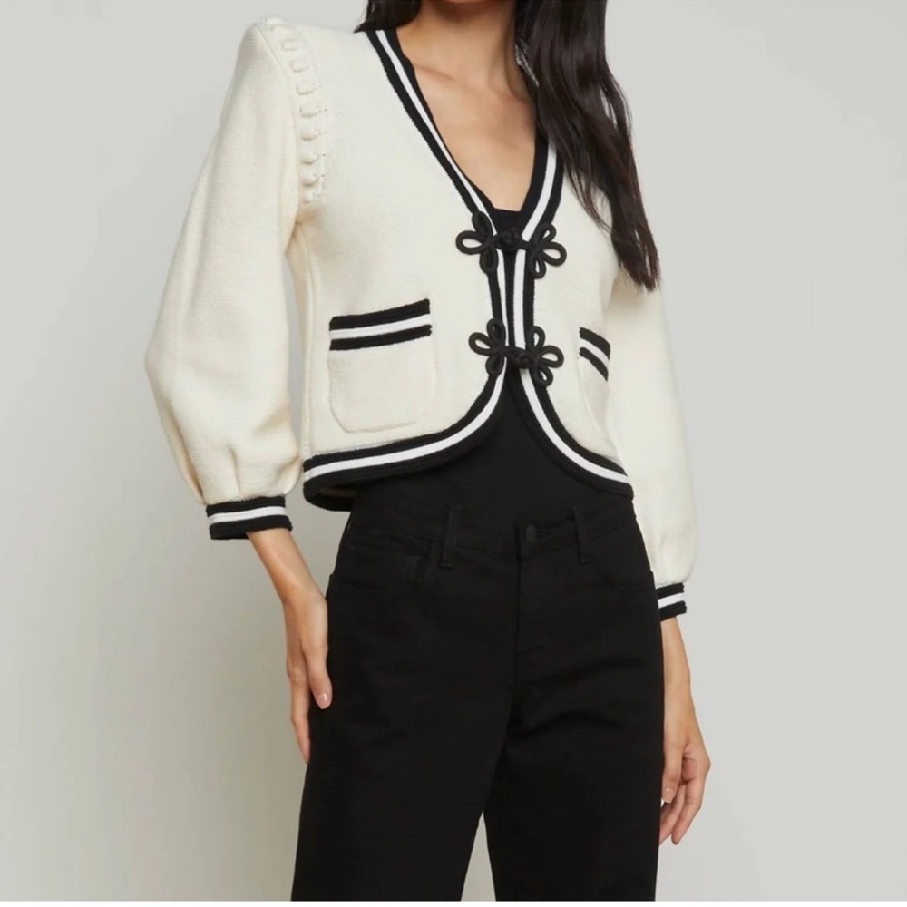L'Agence Kaito Ivory Cardigan NWT